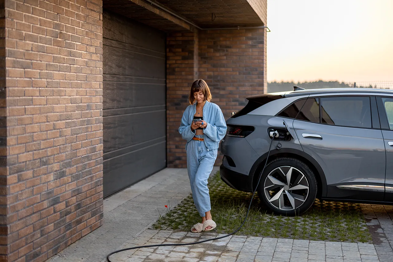 Residential EV Charging Car